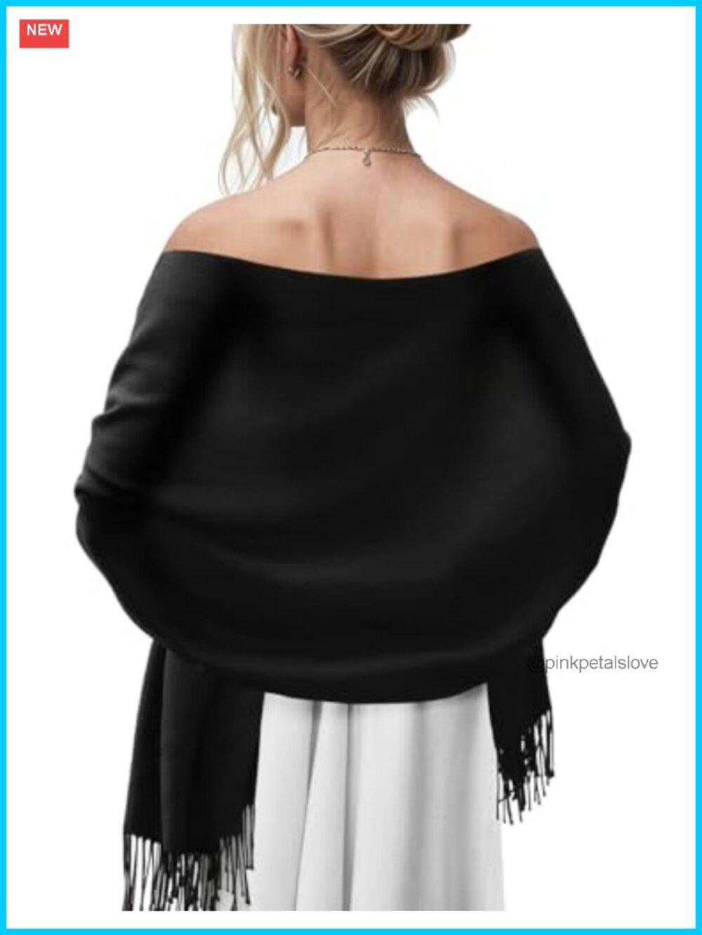 Luxurious Pashmina Shawl Wrap Cozy Scarf for Women Bridal Wedding Evening